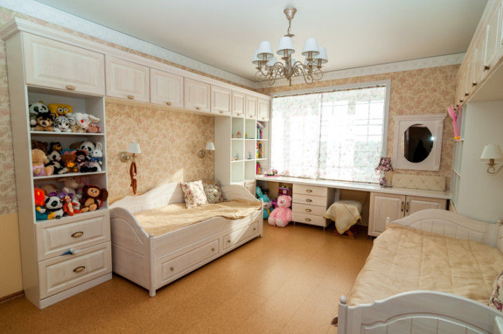 Дизайн интерьера детской комнаты в стиле Прованс для девочек разного возраста