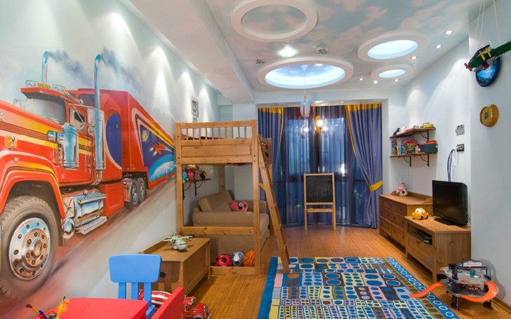 Как выбрать обои и фотообои в детскую комнату мальчика: варианты и дизайн интерьера