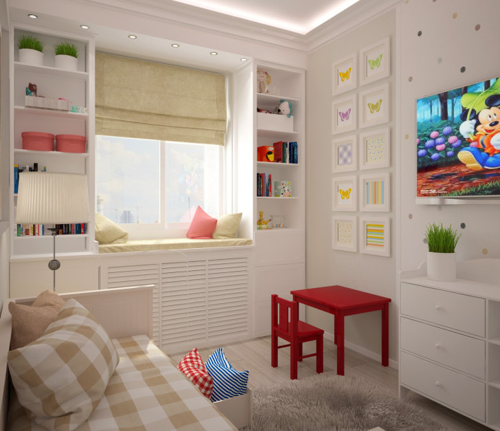 Дизайн интерьера детской комнаты 12 кв м для девочки и мальчика: фото-идеи планировки и ремонта
