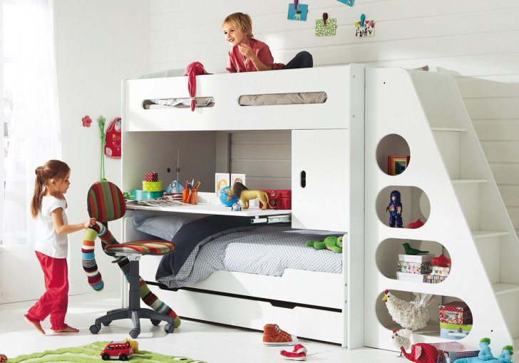 Детская для девочки и мальчика в общей комнате: дизайн интерьера для двоих разнополых детей разного возраста