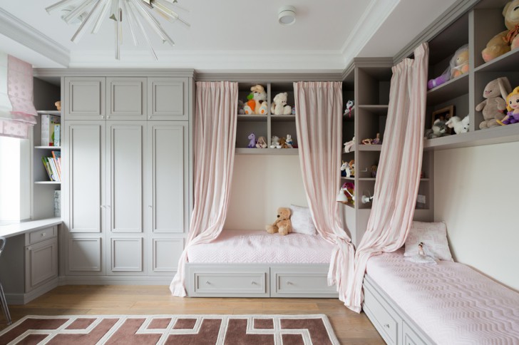 Дизайн интерьера детской комнаты для двух девочек: варианты планировки и оформления, выбор мебели и предметов декора